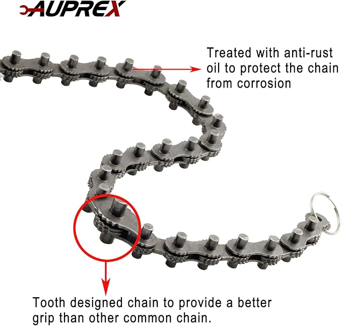 12 Inch Sturdy Carbon Steel Adjustable Heavy Duty Ratcheting Chain Oil Filter - Image 4