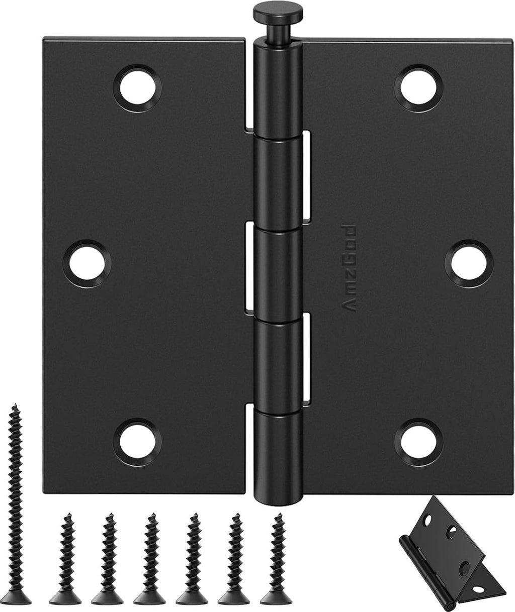 black door hinges - 30 pack mate black, main product view