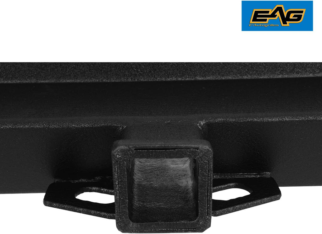 EAG Rear Steel Bumper and Hitch Receiver Fit for 87-06 Wrangler YJ TJ