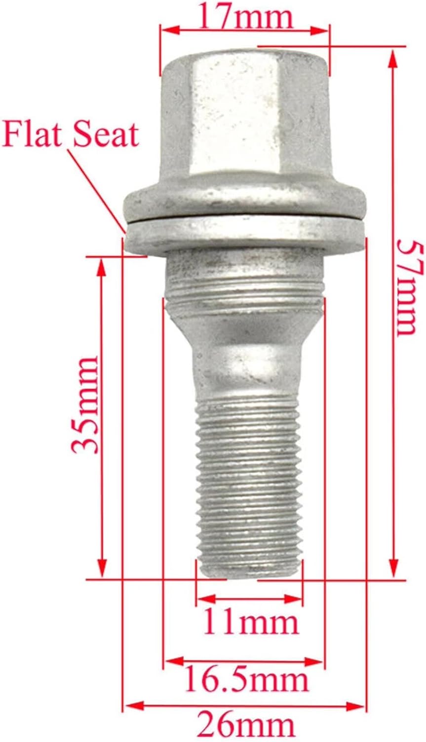 Wheel Bolts Kit for Peugeot for 3008 2009-2016 for 5008 2009-2018 for 2008 2013-2019 Car Hex Wheel Lug Bolts Tyre Nuts Studs Accessories