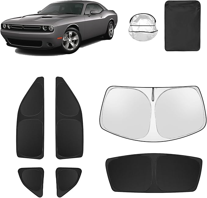 6pcs Car Window Shades for Dodge Challenger 2015-2023 Accessories, Windshield by Unknown