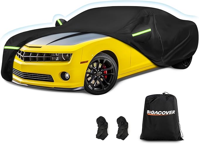 for Camaro Full Car Cover 2010-2025 All Weather, Outdoor Car Covers by BIGACOVER