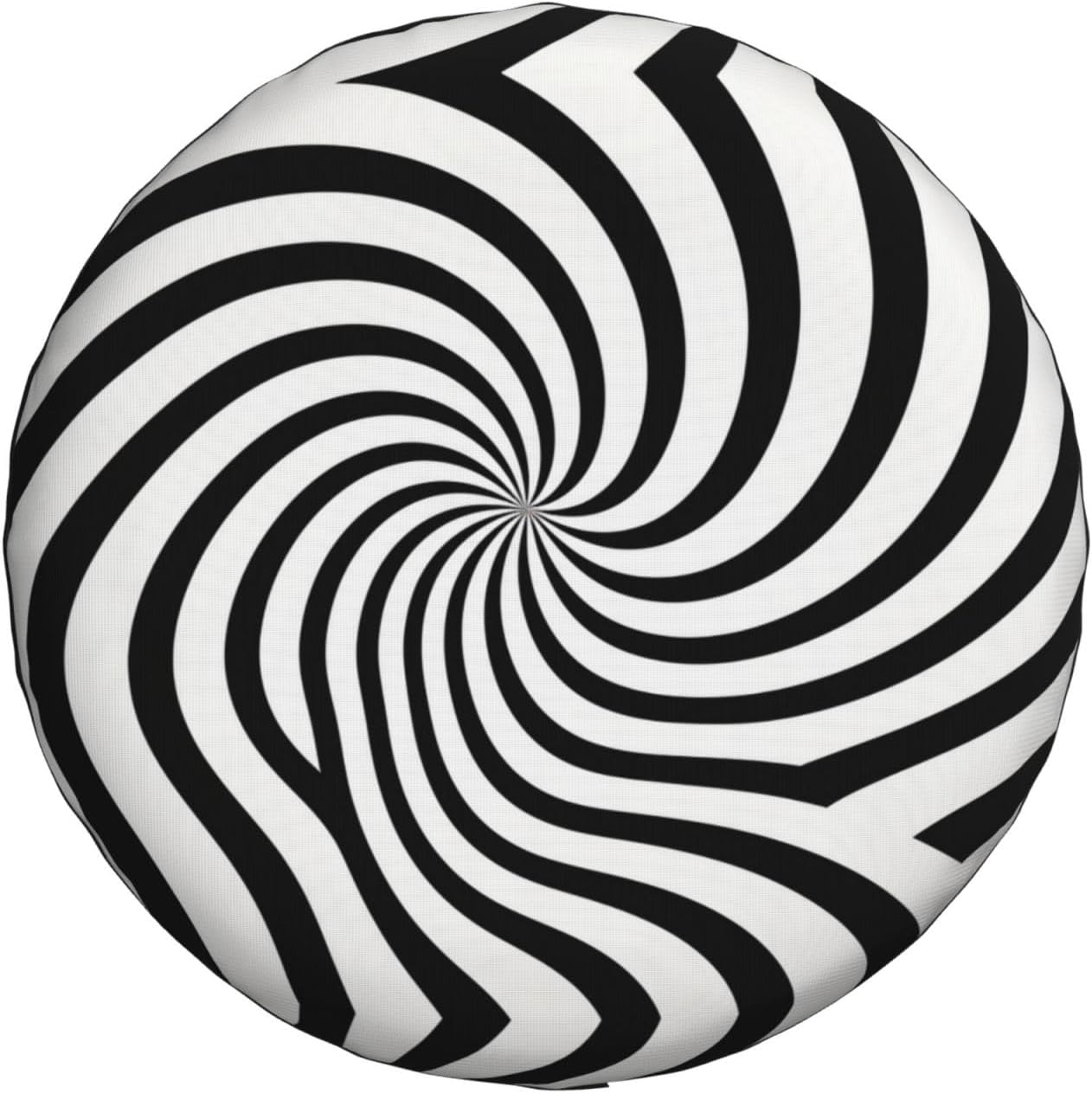 Black and White Dizzy Lines Print Universal Spare Tire Cover for RV, Jeep | Wheel Protector Fits Rv, Trailer, Jeep, Shield Tires From Sun, Dirt And Rain For Outdoor Storage