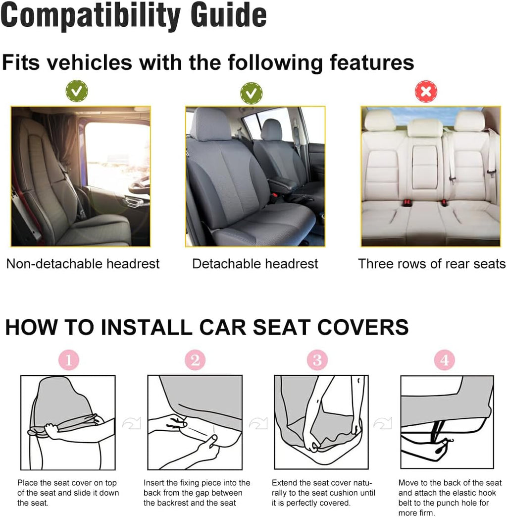 daisy car seat covers set of 2,cute daisy, package contents