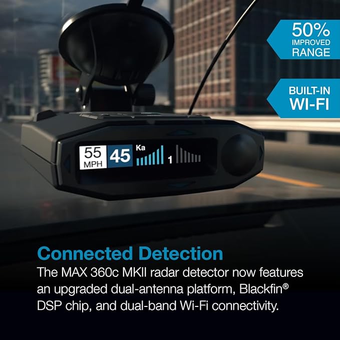 Escort MAX 360c MKII Laser Radar Detector & Escort Direct Wire Power Cord: - Image 2