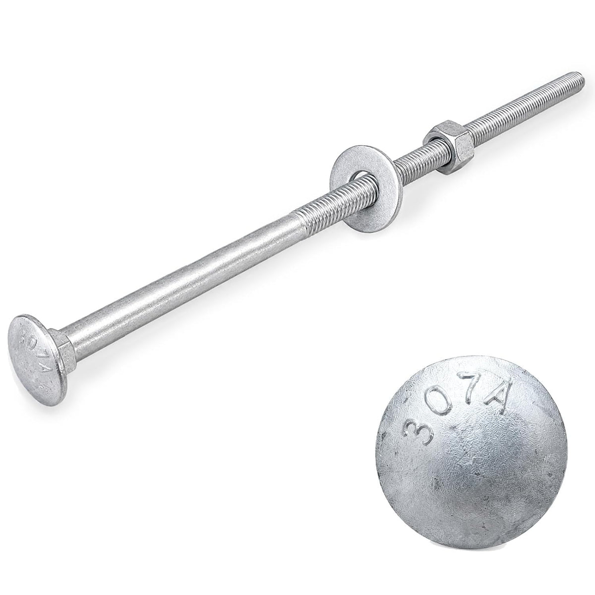 3/8" x 12" carriage bolt kit 50 pack, main product view