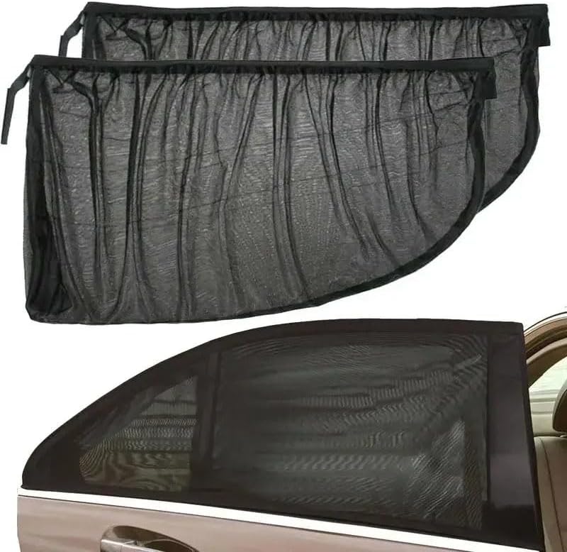 Car Window Sun Shades for Polestar 3 2024-2026, Breathable Mesh UV Protection Privacy Screen, Auto Side Door Mosquito Net Blinds,2 PCS Rear Window Covers