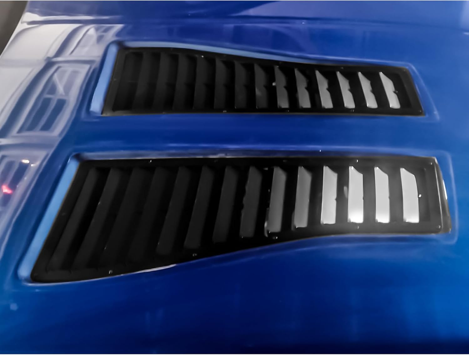 HECASA Steel Hood Louver Inserts Hood Scoop Compatible with 1985-1990 Chevy Chevrolet Camaro Z28 IROC-Z IROC Vented Heat Extractor Steel Black Powder Coated