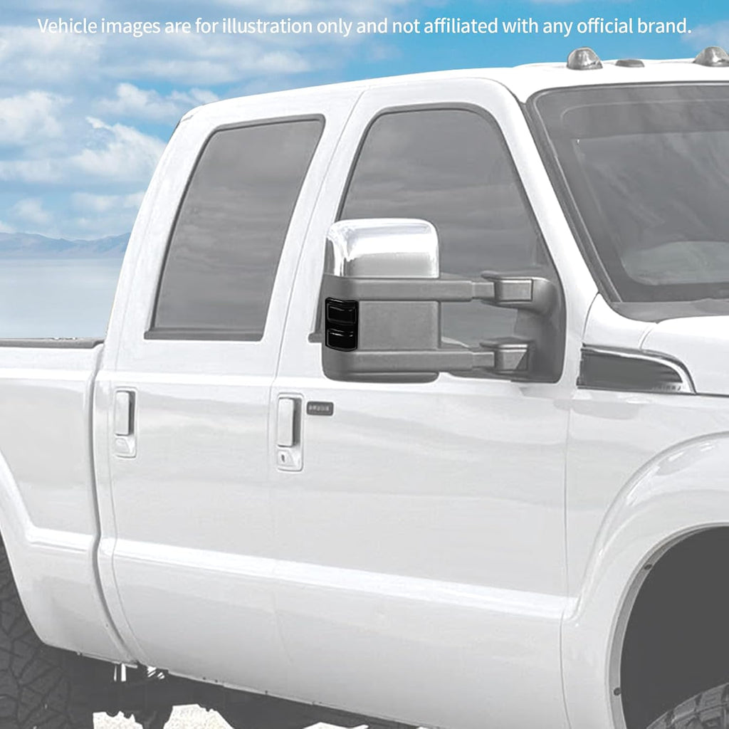RT-TCZ Smoked Black Rearview Mirror Turn Signal Light Cover Trim Decoration Exterior Accessories for Ford F250/F350/F450/F550 2008-2016