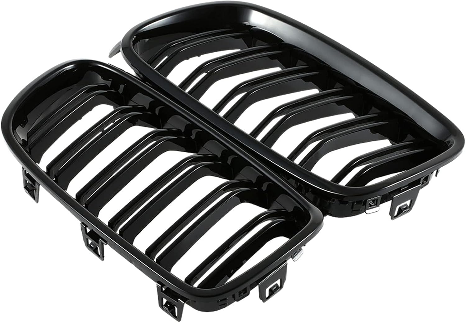 F30 Grill - Front Kidney Grille Black Grill for 2012-2018 BMW 3 Series F30 F31 320i 328i 328d 330e 330i 335i 340i 328i (Gloss Black-Double Slats)