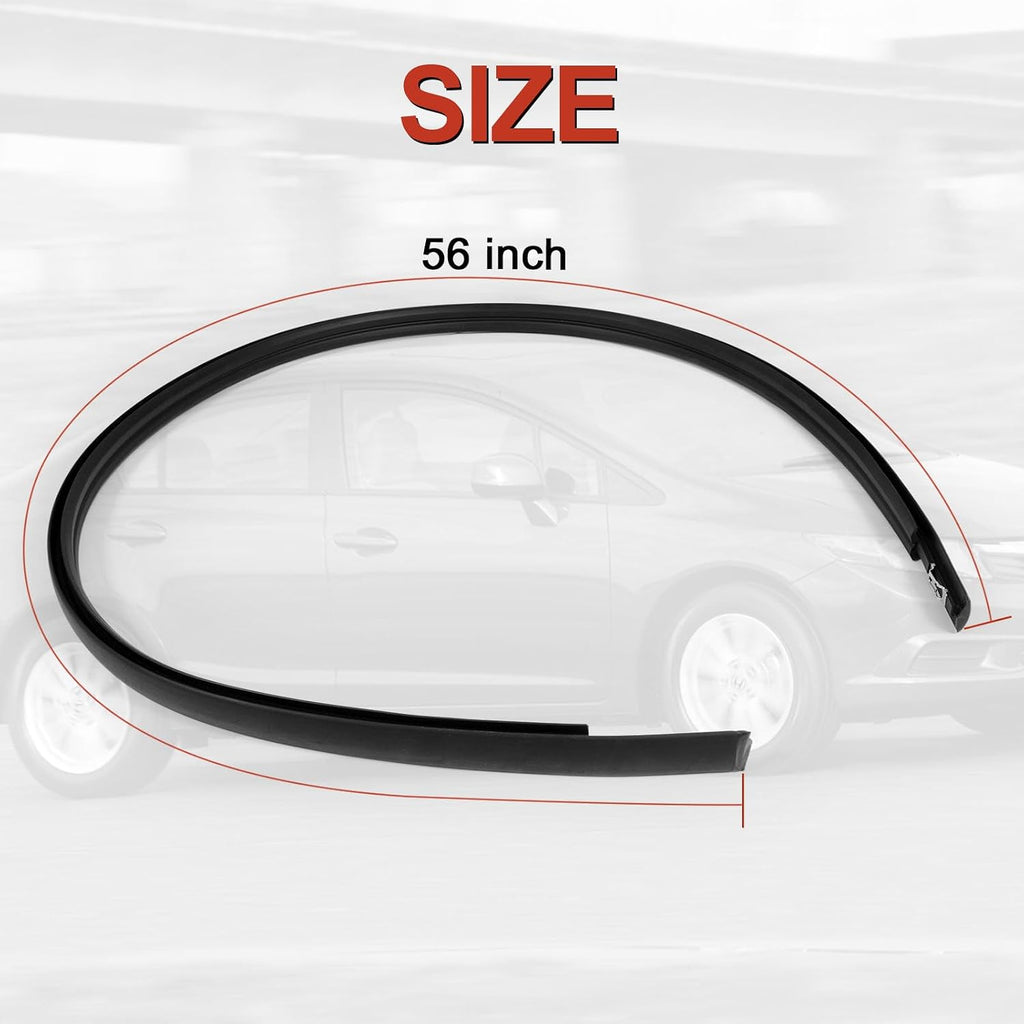 2Pcs Roof Trim Molding Kit Compatible with Honda Civic Sedan 4-Door 2012 2013 2014 2015 Left & Right Side Rubber Roof Moulding Drip Stripping Replace# 74316TR0A01 74306TR0A01 74316TR0A11 74316TR0A12