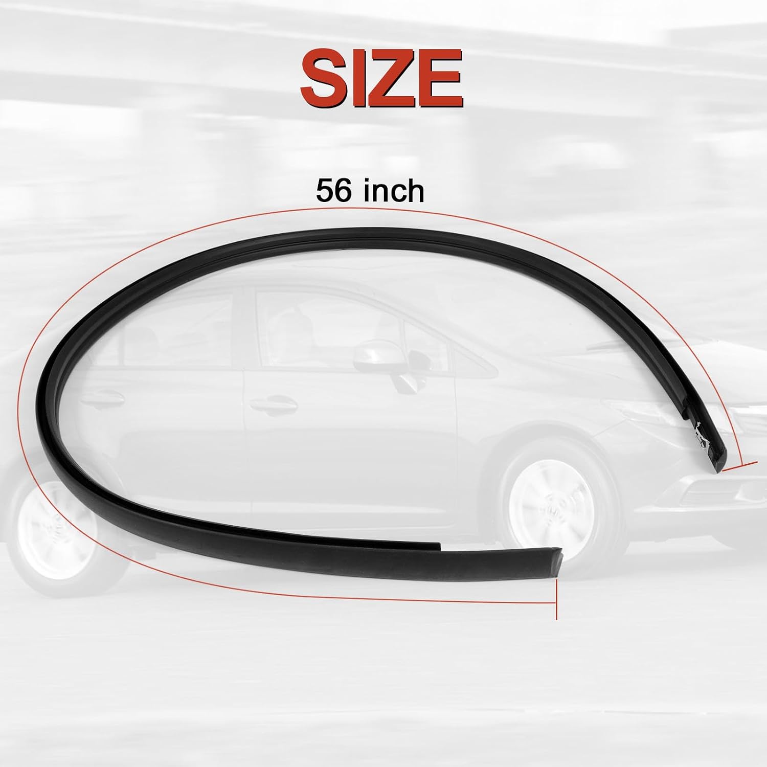 2Pcs Roof Trim Molding Kit Compatible with Honda Civic Sedan 4-Door 2012 2013 2014 2015 Left & Right Side Rubber Roof Moulding Drip Stripping Replace# 74316TR0A01 74306TR0A01 74316TR0A11 74316TR0A12