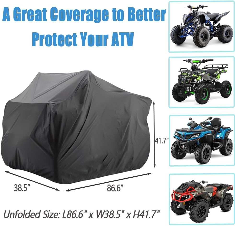 ATV Covers Waterproof 4 Wheeler Covers Quad Covers Used for Polaris Yamaha Suzuki Honda Kawasaki Kart