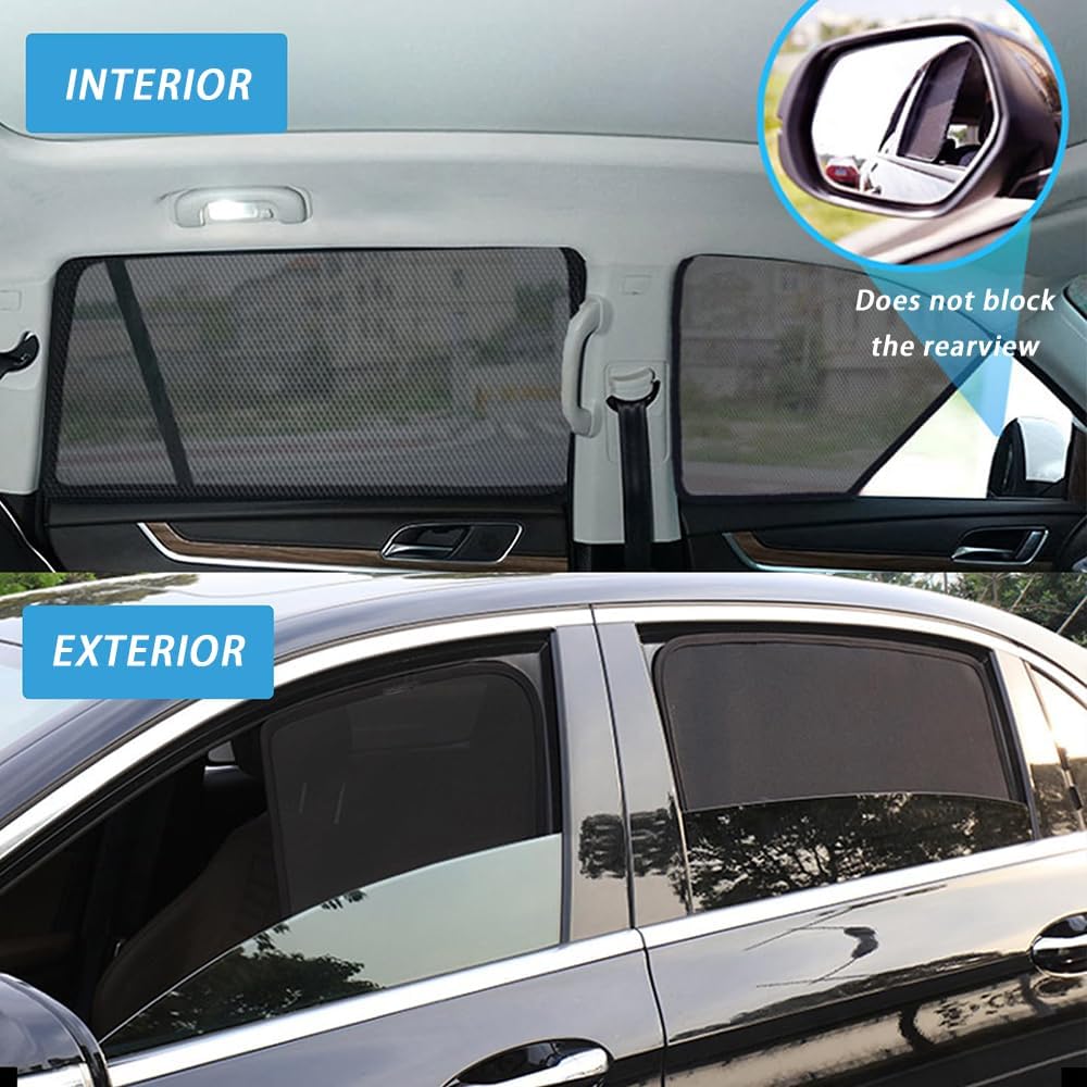 Car Window Sun Shade Custom Fit for VW Golf 7 2013-2020, Magnetic Car Window Shade, Allows Window Roll Down, Enhances Privacy, Easy Install,B Rear Side Window