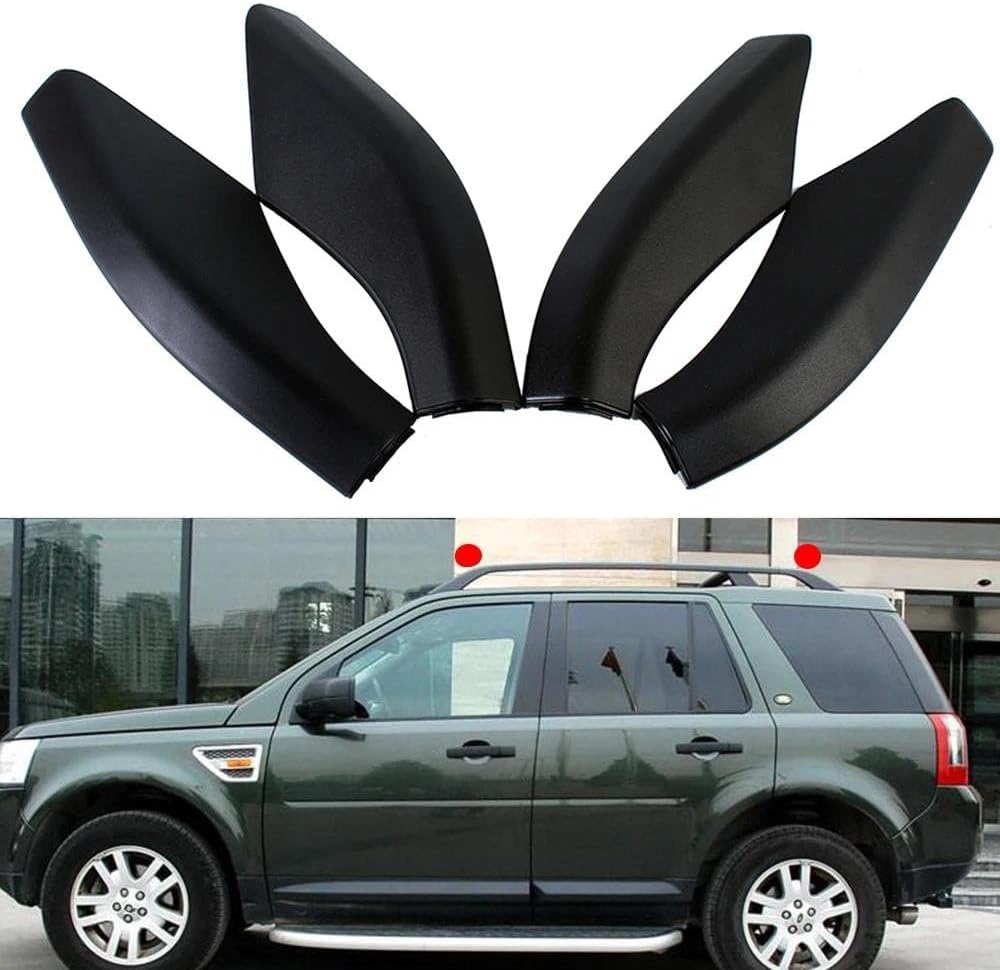 Rooftop Cargo Carrier for Land for Rover for Freelander 2 2006-2014 4PCS Roof Rack Cover Luggage Baggage Bar Rail End Protection Lid Roof Racks Boxes