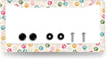 Colorful Dog Paws License Plate Frame Animal Dogs License Plate Holder by RNKATIH