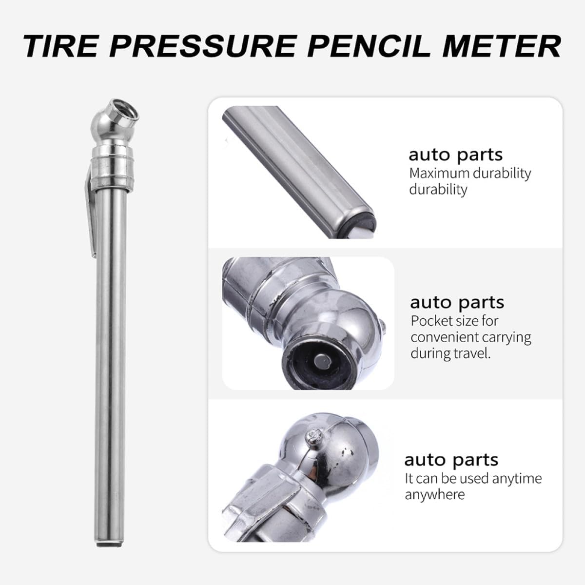 5Pcs Tire Pressure Gauge Pencil Durable Car Tire Gauge for Accurate Psi Measurement Easy to Use Air Pressure Tester for Vehicles Convenient and Battery Tire Tester