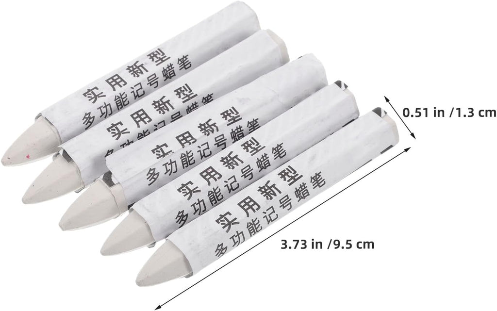 12pcs White Tire Marking Crayons - Tire Repair Pens - Wax Crayon For Marking on Rubber Concrete Fabric Wood Metal Wet & Dry Surface