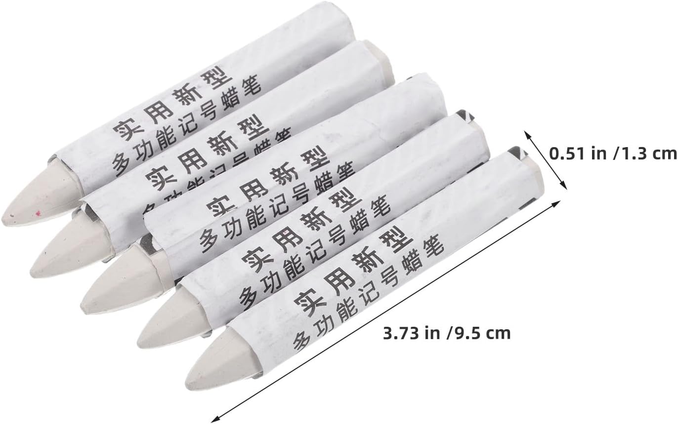 12pcs White Tire Marking Crayons - Tire Repair Pens - Wax Crayon For Marking on Rubber Concrete Fabric Wood Metal Wet & Dry Surface