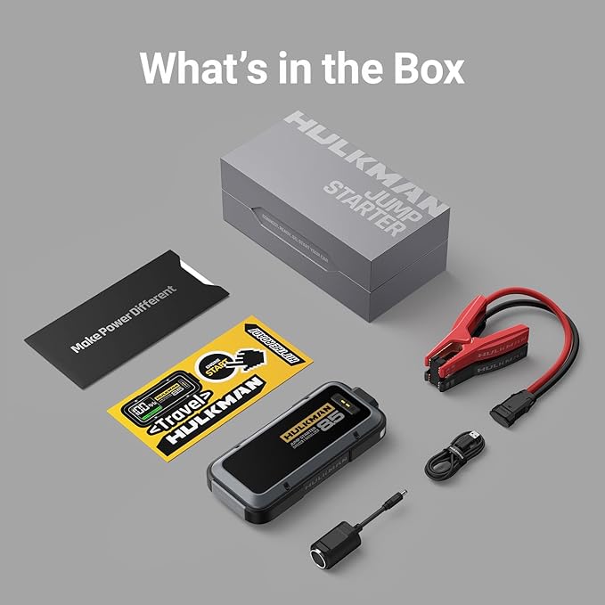 Hulkman Alpha85, Space Gray, 2000A 74Wh Smart Jump Starter, 12V Portable Car