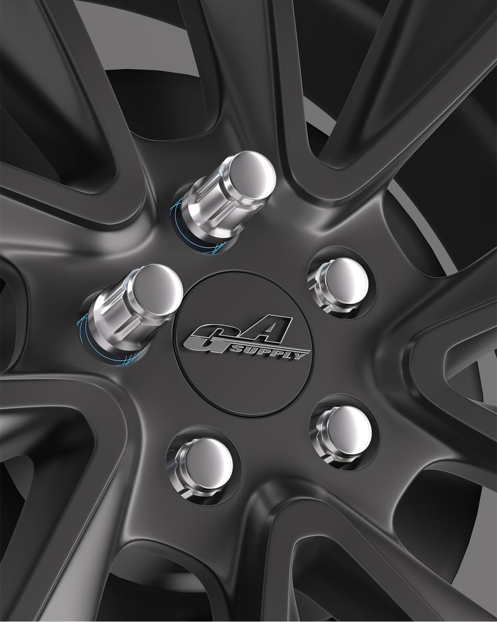 GAsupply 12x1.5 Lug Nuts Spline, Closed End Chrome Acorn Tuner Lug Nuts 1.38" 35mm Tall Conical Seat 60 Degree for Aftermarket Wheels, Pack of 20+1 Spline Tuner Socket Key