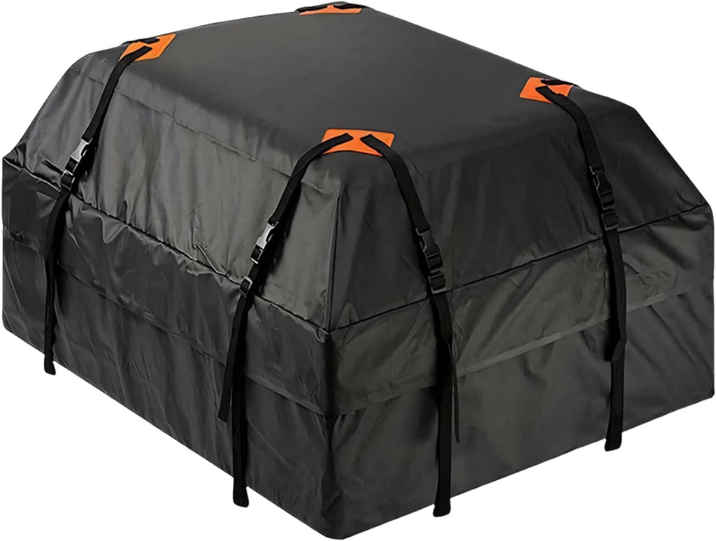 Roof Cargo Bag Heavy Duty Oxford Fabric Rooftop Cargo Carrier with Anti-Slip Mat Weatherproof 15 Cubic Feet Car Top Luggage Storage for SUVs Trucks Sedans