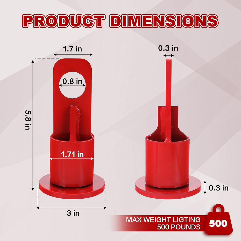 5th Wheel Lifting Hook Wheel Hitch Trailer 5th Wheel Lifting Bracket Replace #6100, Weight Capacity of 500 Lbs - Great for Trucks and Trailers, Easy to Install (Red)