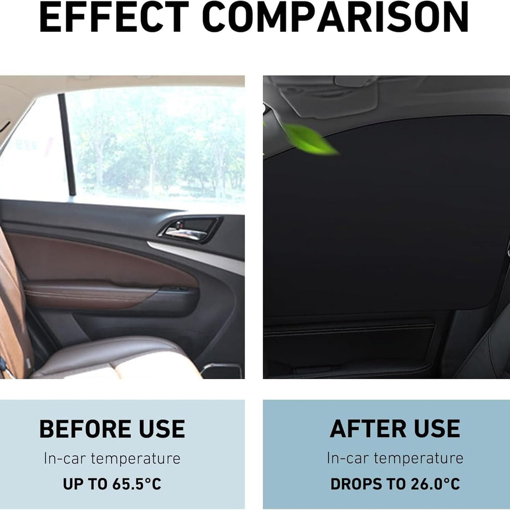 4 Pcs Car Side Window Sun Shade for GMC Canyon Crew Cab 2023-2026, Window Shade Magnetic Foldable UV Heat Protection Sun Blocker Privacy Cover Auto Accessories