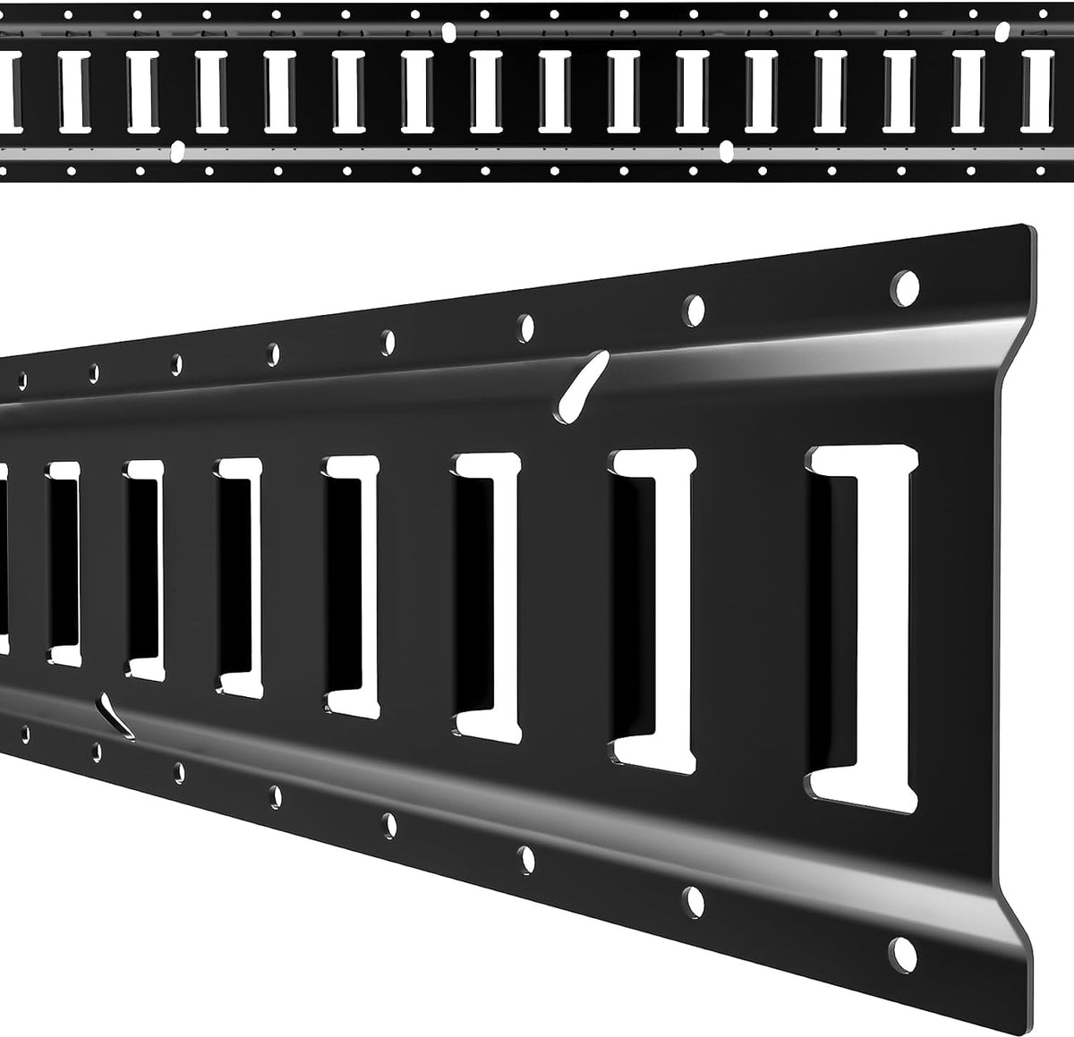 E Track 4'（2 Pack） with Powder-Coated Steel Trailer Tie Down