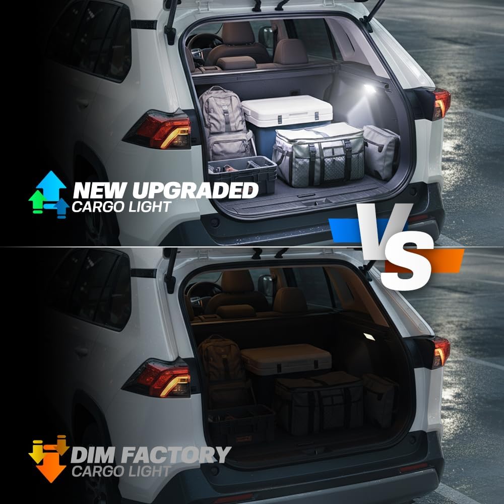 Led Trunk Cargo Area Light for 2023 2024 2025 To'yota RAV4/RAV4 Prime 18-SMD 6000K White Led Courtesy Luggage Compartment Light Assembly