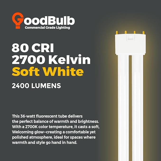 GoodBulb PLL36/827 | 36W 16.5" Twin Tube Compact Fluorescent Light Bulb | 4-pin - Image 5