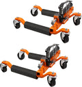 TrailBlaze Heavy Duty Hydraulic Car Wheel Dolly Set – 1500 lbs per Dolly, Vehicle Positioning Tire Jack for Auto Repair, Trucks, RVs, Trailers, Material Handling – 2-Piece Orange