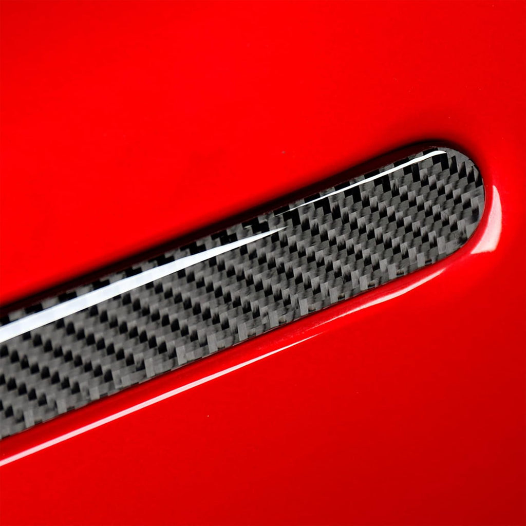 2PCS Real Carbon Fiber Tail Light Trim Covers Compatible with Kia Stinger 2018-2023 Accessories