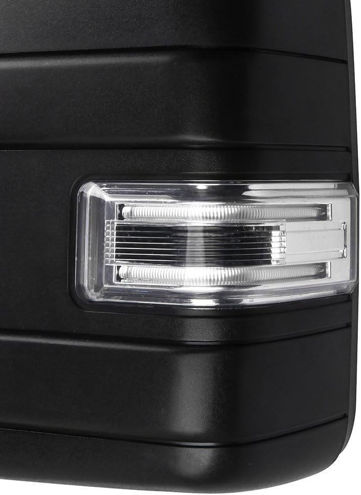 A Pair Heated Towing Mirrors Fits 2004-2014 for Ford for F-150 Pickup Truck, Power Adjusted View Mirror with Turn Signal Indicator & Puddle Light