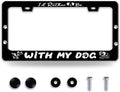 I'd Rather Be with My Dog License Plate Frame Pet License Plate Holder Funny by BRAGHRTED