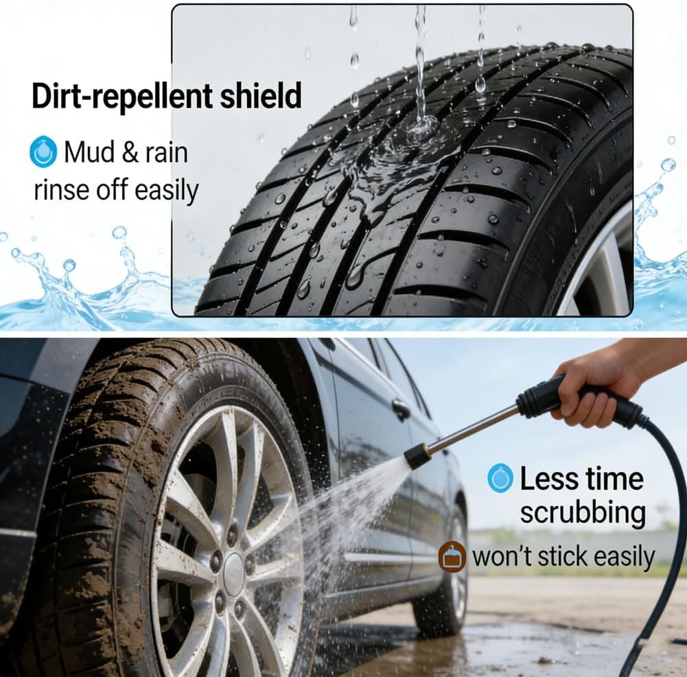 Tyre Nourish Cream, Powerful Wheel Cleaning Refurbish Wax, Car Tire Ceramic Restores Black Gloss, Tire Shine Protect Tires From Aging and Provide Deep Cleaning (1 pc)