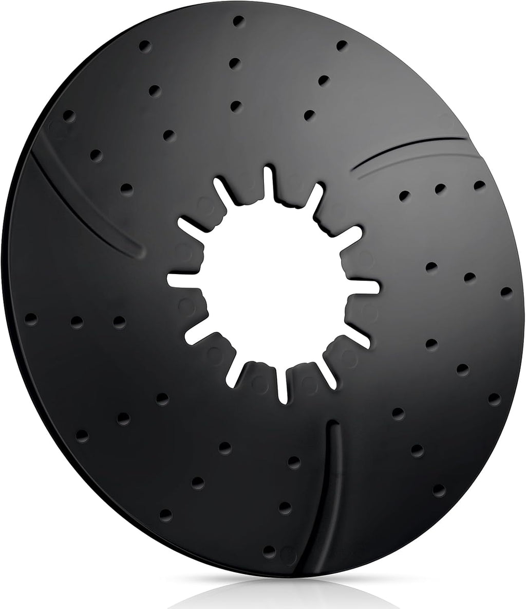 Threlaco 5th Wheel Hitch Lube Plate 10 Inch Rv Camper Trailer Fifth Wheel Plate Disc Accessories for Trailer Safety Kit, 3/16 Inch Thick(Black)