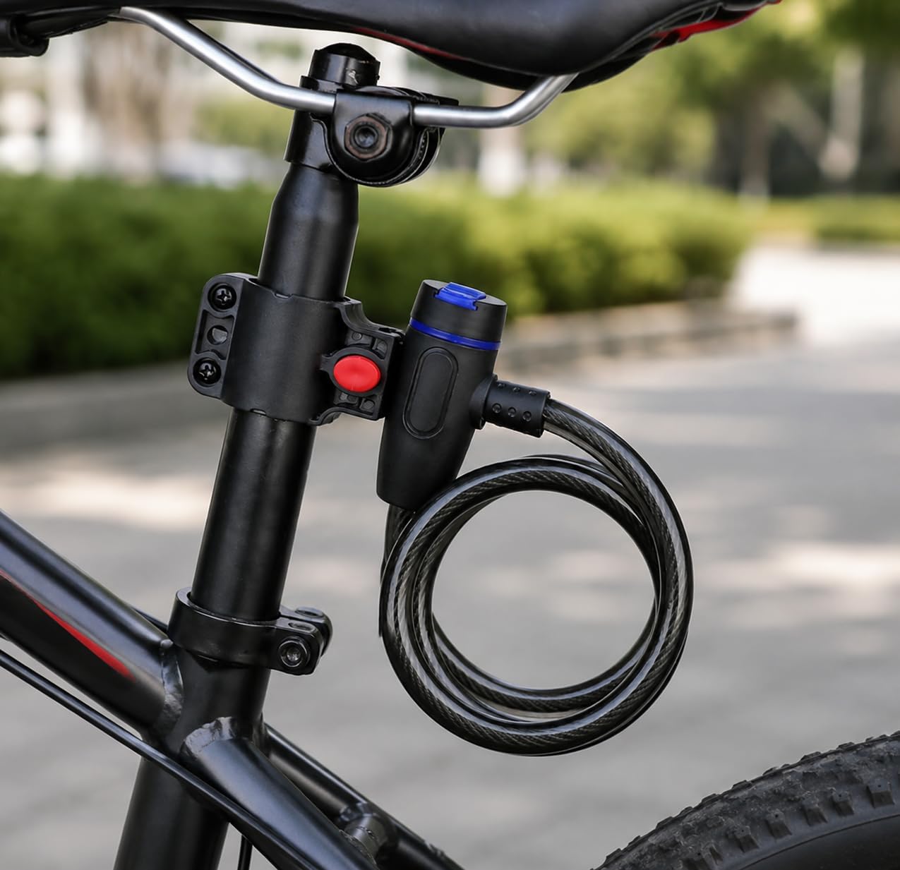 Motorcycle Chain Lock with Mounting Bracket, Reinforced Iron Padlock Chain, Includes 2 Keys, Security Chain Lock for Motorcycle, Bicycle, Scooter, Gate and Outdoor Use