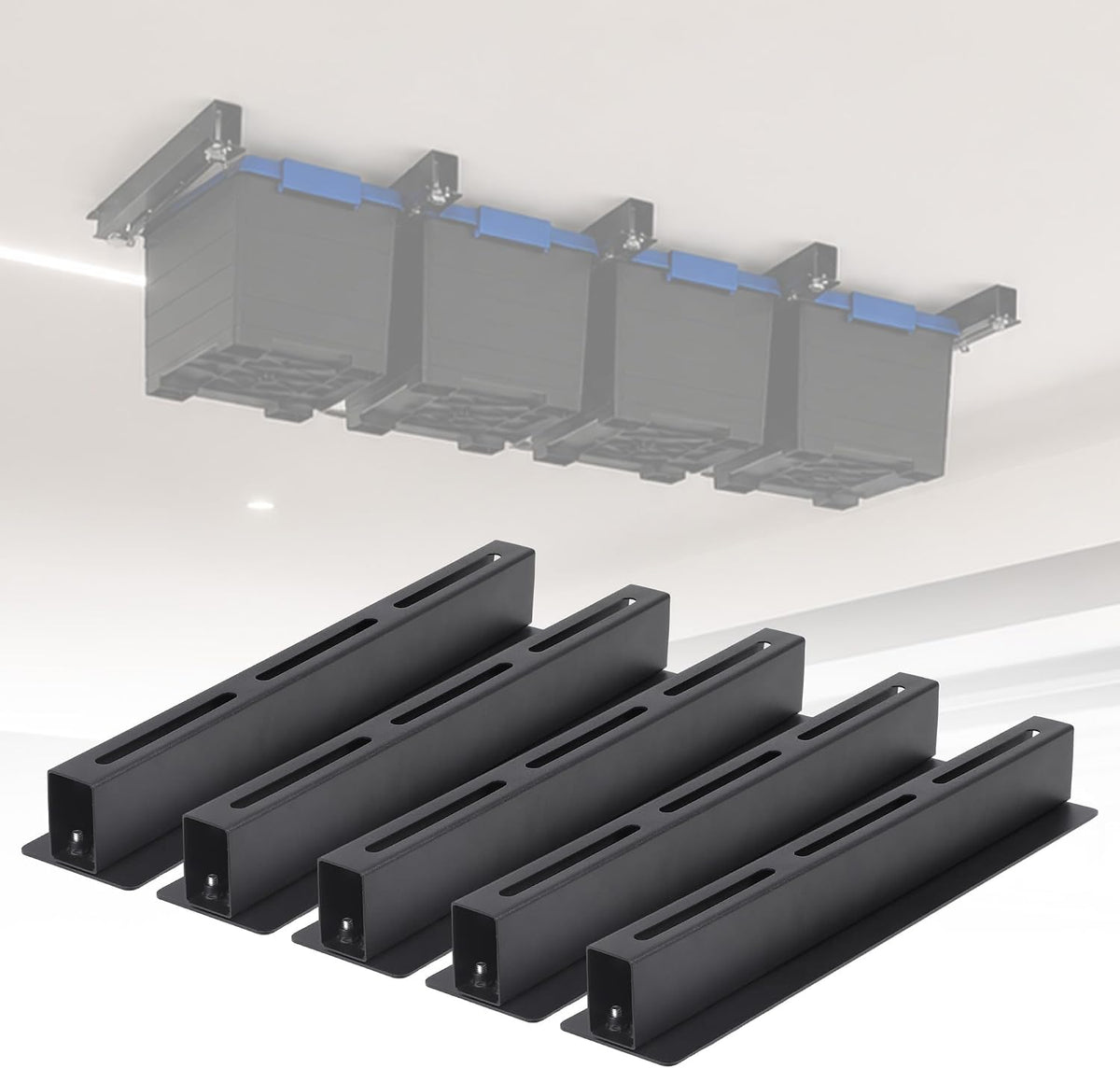 garage ceiling storage racks for 4 bins, 17", main product view