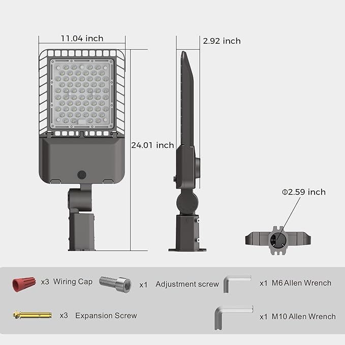 240W LED Parking lot Lights Commercial Area Oudoor Lighting LED Street Lights - Image 7