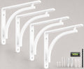 classic white heavy duty shelf brackets 8 inch, main product view