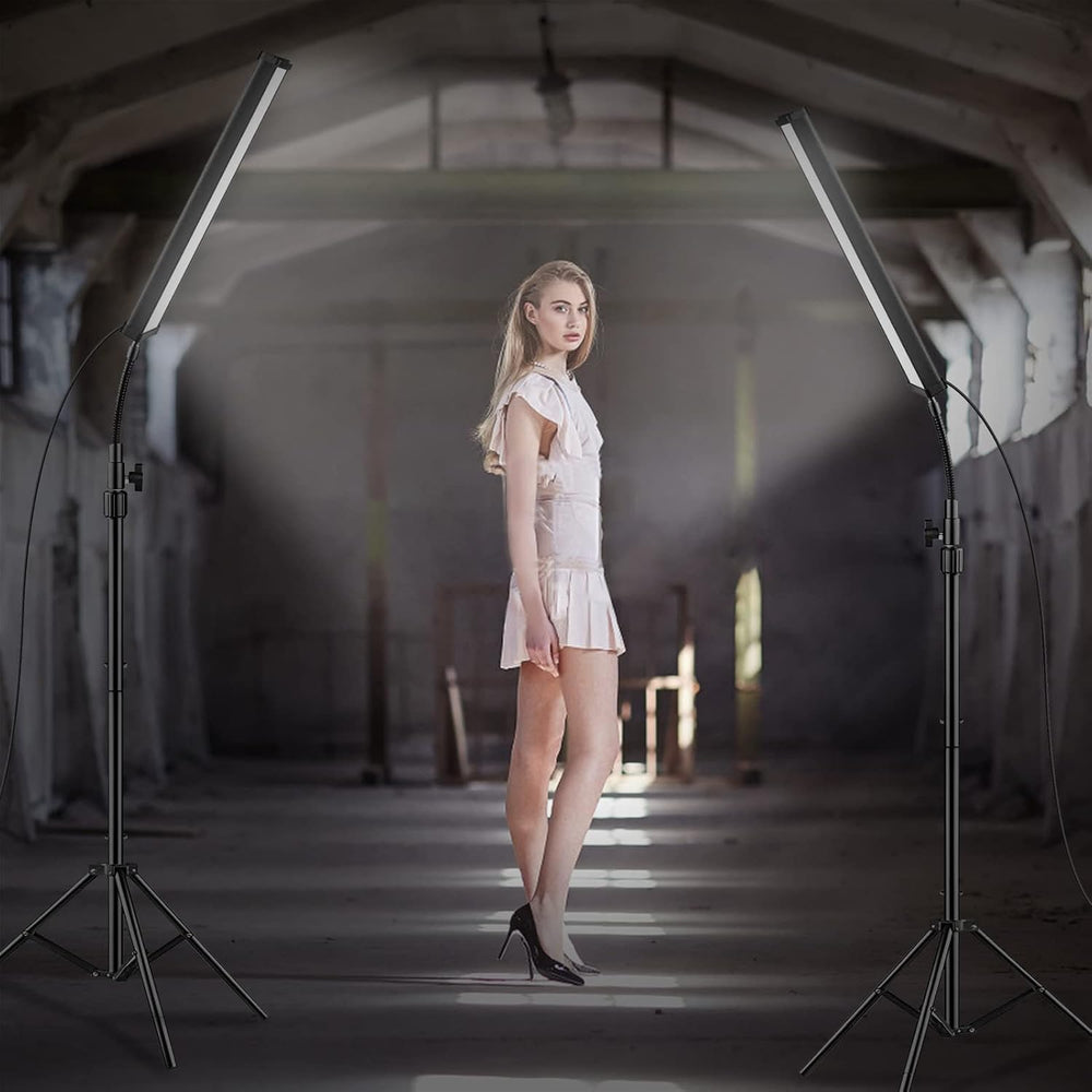 LED Video Light Stick Wand Kit-Photography Lighting with Adjustable Tripod St...