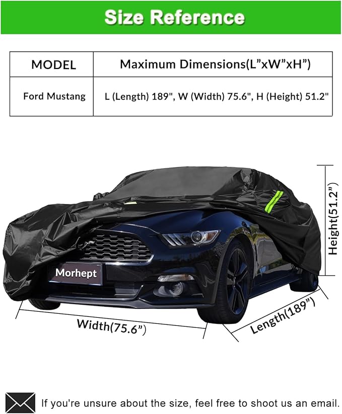 Car Cover Custom Fit for Ford Mustang 2005-2025, Waterproof All Weather GT - Image 3