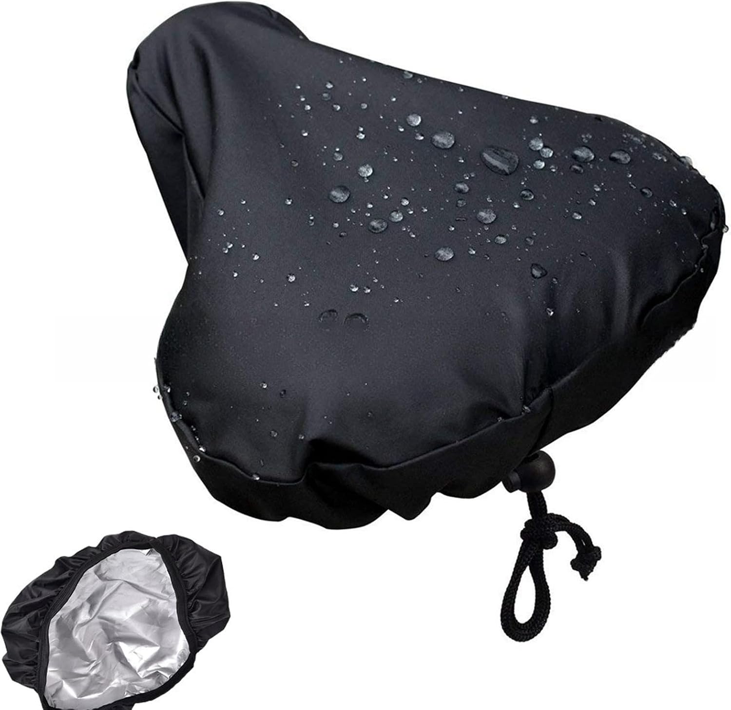 Bike Seat Cover Waterproof 2 Pack, Ebike Seat Cover | with Drawstring, Bicycle Seat Protector for Rain Sun Dust, Universal Fit for City & Casual Bikes