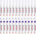 Paint Pen Refill Set, 24pcs with White and Purple Colors, 3.0mm Waterproof Permanent Markers - Durable Paint Ink, Replaceable Tip Design, Multi - Surface Use for Car, Tire, Glass