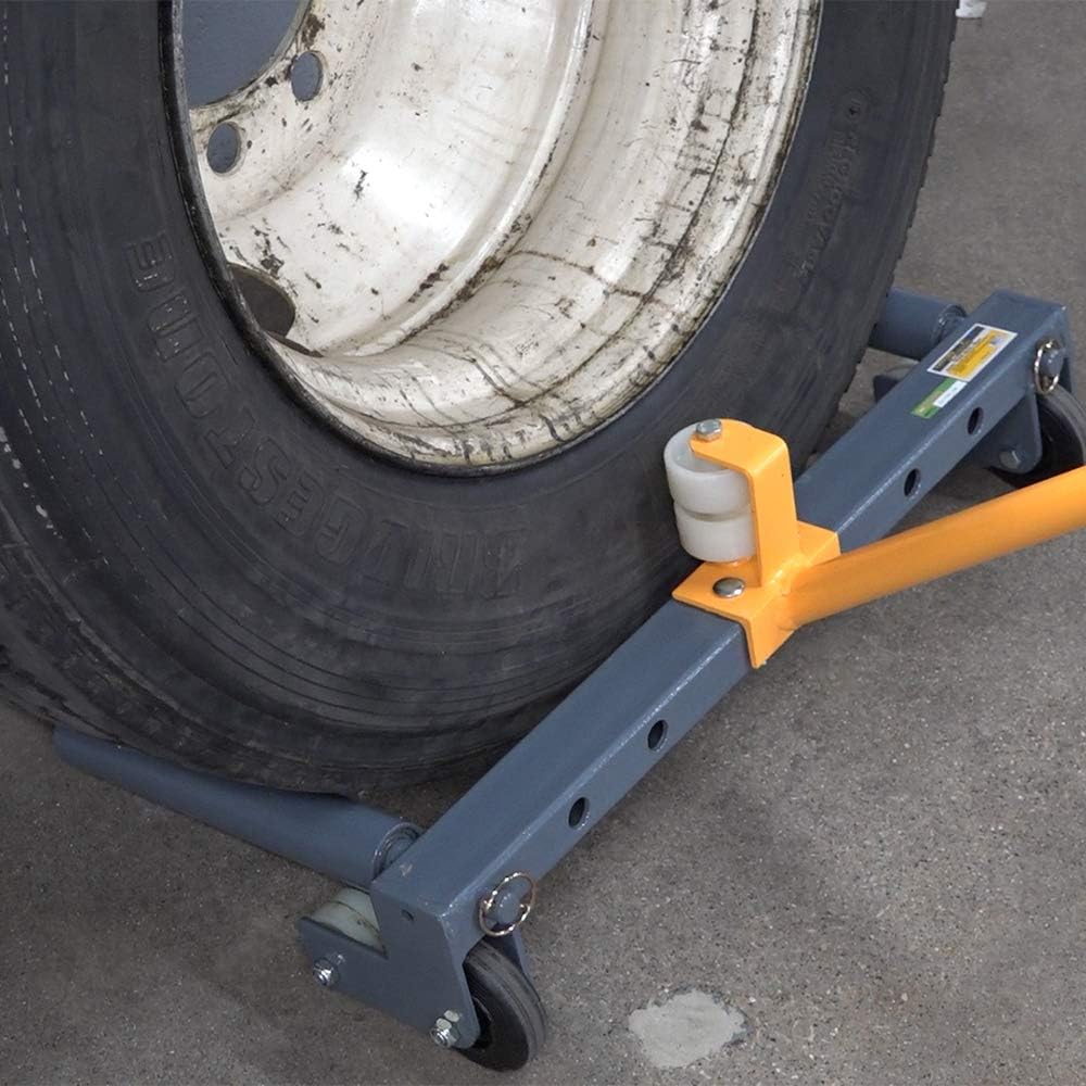 Rolling Wheel Dolly for Changing Car, Truck, Skid Steer, ATV, and Trailer Tires, Tire Lift for Large and Small Vehicles, 3 Roller Positions, 485 Pound Capacity