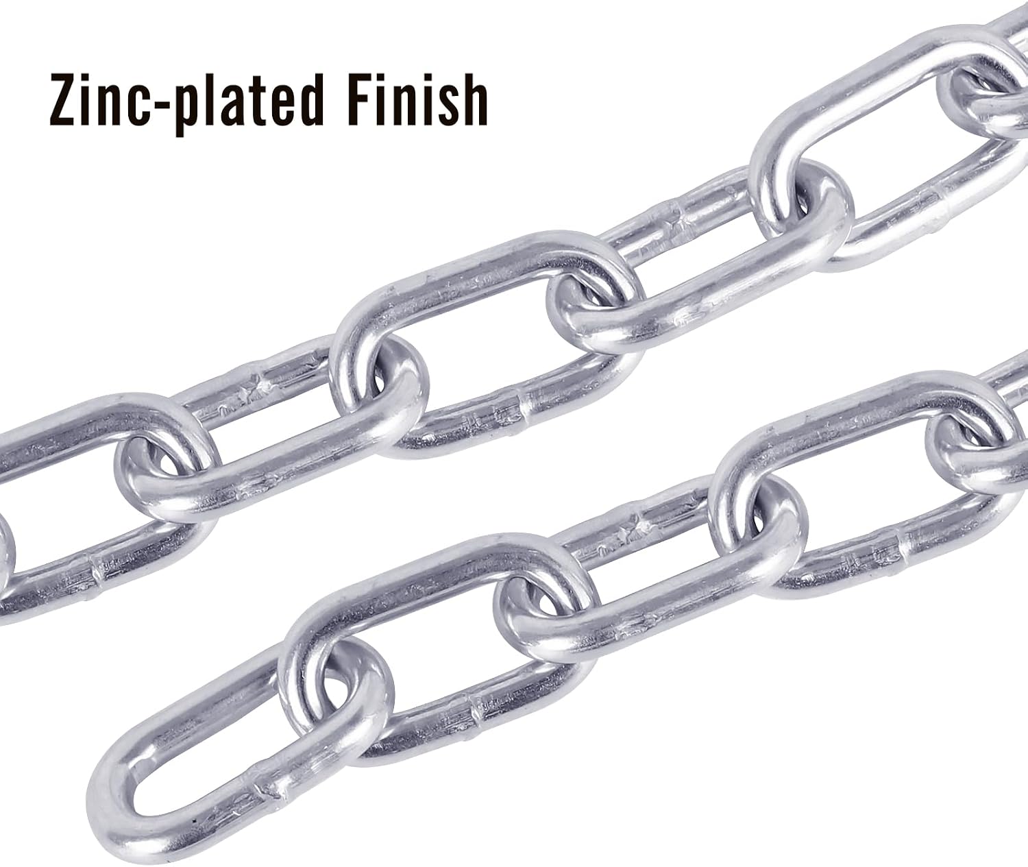 27" Trailer Safety Chain Kit with 5/16" Spring Hooks, Grade 30 Heavy Duty Steel Towing Chains 7000 lbs Capacity for RV, Boat & Utility Trailer, Zinc-Plated Rust Resistant, 2 Pack