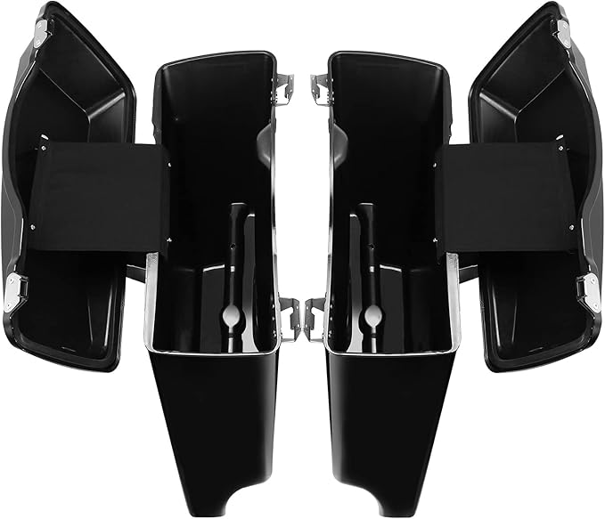 XFMT Motorcycle Stretched Saddlebags 5" Extended Hard Saddle Bags - Image 6