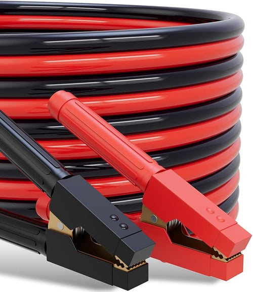 0 Gauge 25 Feet Jumper Cables for Car Battery, Heavy Duty Automotive Booster by POADTOR