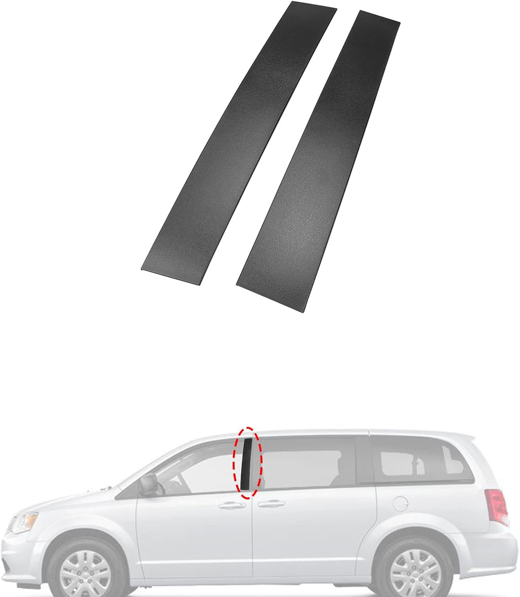 FEXON Front Driver & Passenger Side Windshield Outer B Pillar Trim Molding kit Compatible with Dodge Grand Caravan 2008-2020 Chrysler Town Country 2008-2016 Replaces 926-445 926-446 (Left & Right 2ps)